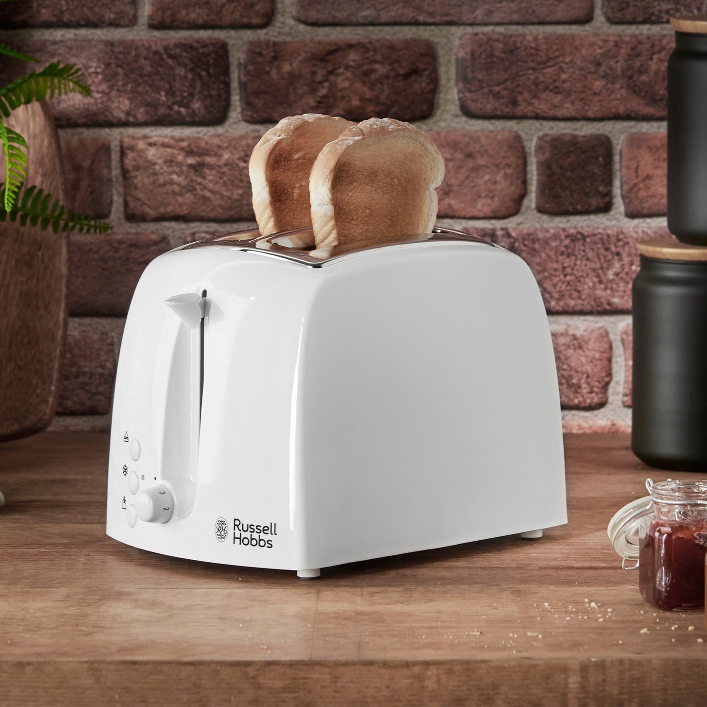 Russell Hobbs Textures White 2 Slice Toaster